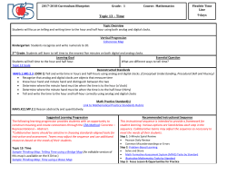 Topic 13 &ndash; Time - Lake County Schools