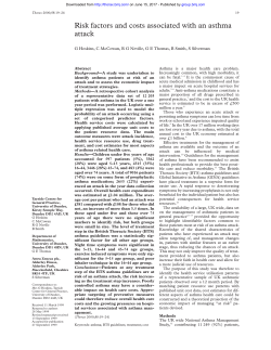 Risk factors and costs associated with an asthma attack