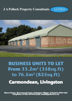 BUSINESS UNITS TO LET From 33.2m2 (358sq.ft) to 76.5m2 (825sq