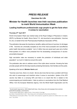 PRESS RELEASE - Irish Pharmaceutical Healthcare Association