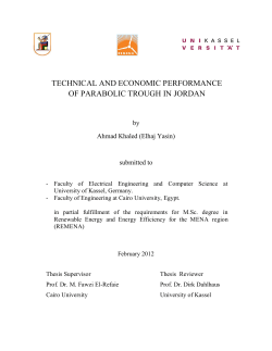 technical and economic performance of parabolic trough in jordan