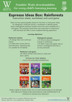 Espresso Ideas Box: Rainforests