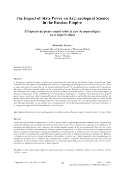 The Impact of State Power on Archaeological Science in the