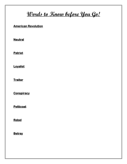 Pre-visit materials for John Jay, Revolutionary Spymaster