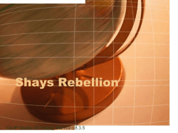 Shays Rebellion - Ms. Scott`s US History