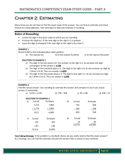 Chapter 2: Estimating - Wayne State University