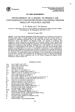development of a model to predict air contaminant concentrations
