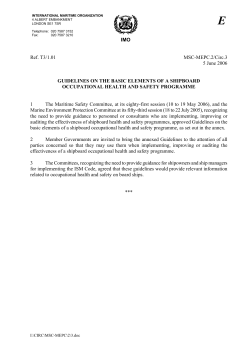 IMO Ref. T3/1.01 MSC-MEPC.2/Circ.3 5 June 2006 GUIDELINES