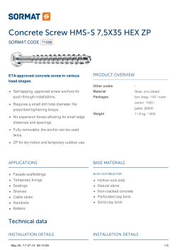 Concrete Screw HMS-S 7,5X35 HEX ZP