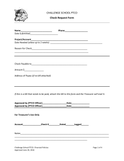 CHALLENGE SCHOOL PTCO Check Request Form