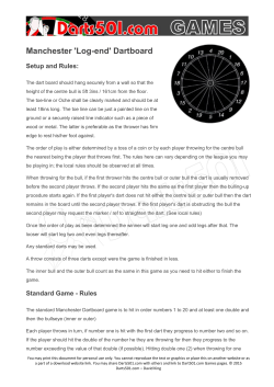 Manchester `Log-end` Dartboard