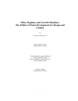 Elites, Regimes, and Growth Machines: The Politics of Parks