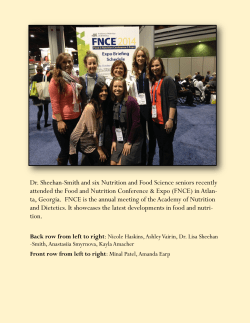 Dr. Sheehan-Smith and six Nutrition and Food Science seniors