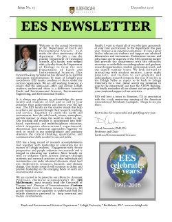 2016 EES newsletter layout draft - Earth and Environmental Sciences