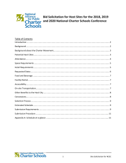 Bid Solicitation for Host Sites for the 2018, 2019 and 2020 National