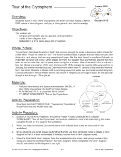Tour of the Cryosphere - Arctic Climate Modeling Program