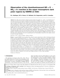Observation of the chemiluminescent NO + O ? NO2 + hn reaction in