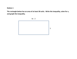 Station 1 The rectangle below has an area of at least 30 units. Write