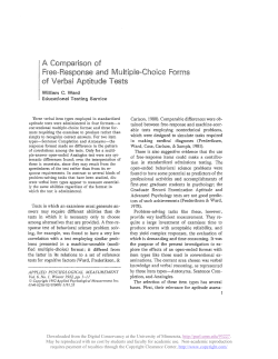 A Comparison of - Digital Conservancy