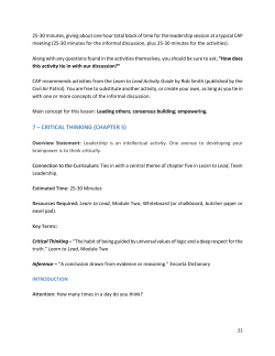 7 – critical thinking (chapter 5)