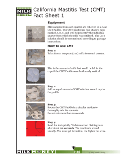 California Mastitis Test (CMT) Fact Sheet 1