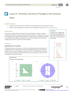 Lesson 9: Perimeter and Area of Triangles