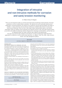 Corrosione Memorie Integration of intrusive and non