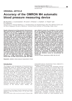 Accuracy of the OMRON M4 automatic blood pressure measuring