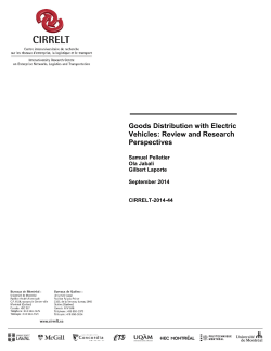 Goods Distribution with Electric Vehicles: Review and