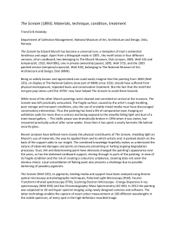 The Scream (1893). Materials, technique, condition, treatment