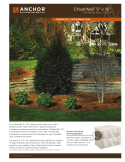 ChiselWall&reg; 5" x 16" - Anchor Wall Systems
