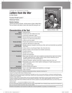 Letters from the War - Houghton Mifflin Harcourt