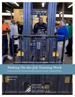Making On-the-Job Training Work
