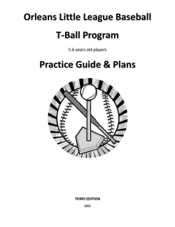 Practice Plan 4 - Orleans Little League Baseball