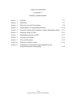 Chapter 17 - Wyoming State Board of Pharmacy