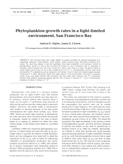 Phytoplankton growth rates in a light-limited