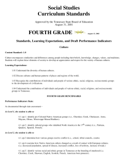 Social Studies Curriculum Standards 2001