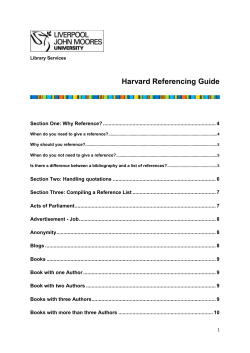 Harvard Referencing Guide - LJMU Blackboard