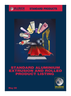 Standard Products - Ullrich Aluminium