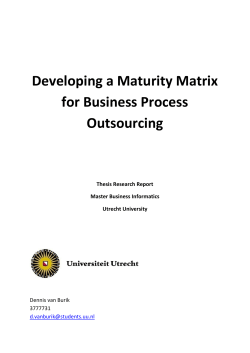 Maturity levels defined for the governance element