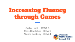 Increasing Fluency through Games