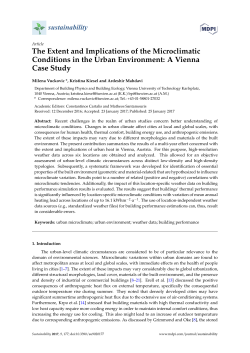 The Extent and Implications of the Microclimatic Conditions in the