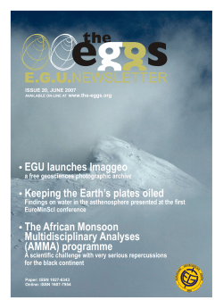 (AMMA) programme - European Geosciences Union
