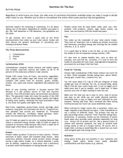 Nutrition with Emily Miazga