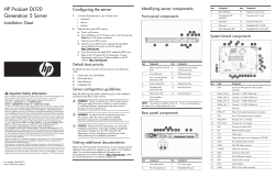 HP ProLiant DL120 Generation 5 Server Installation Sheet