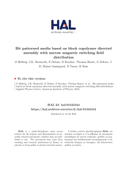Bit patterned media based on block copolymer directed