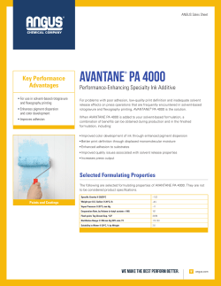 avantane pa 4000 - ANGUS Chemical Company