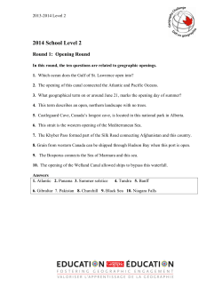 2013-2014 Level 2 - The Canadian Geographic Challenge