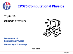EP375 Computational Physics