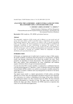 ANALYZING THE LANDFORMS - AGRICULTURAL